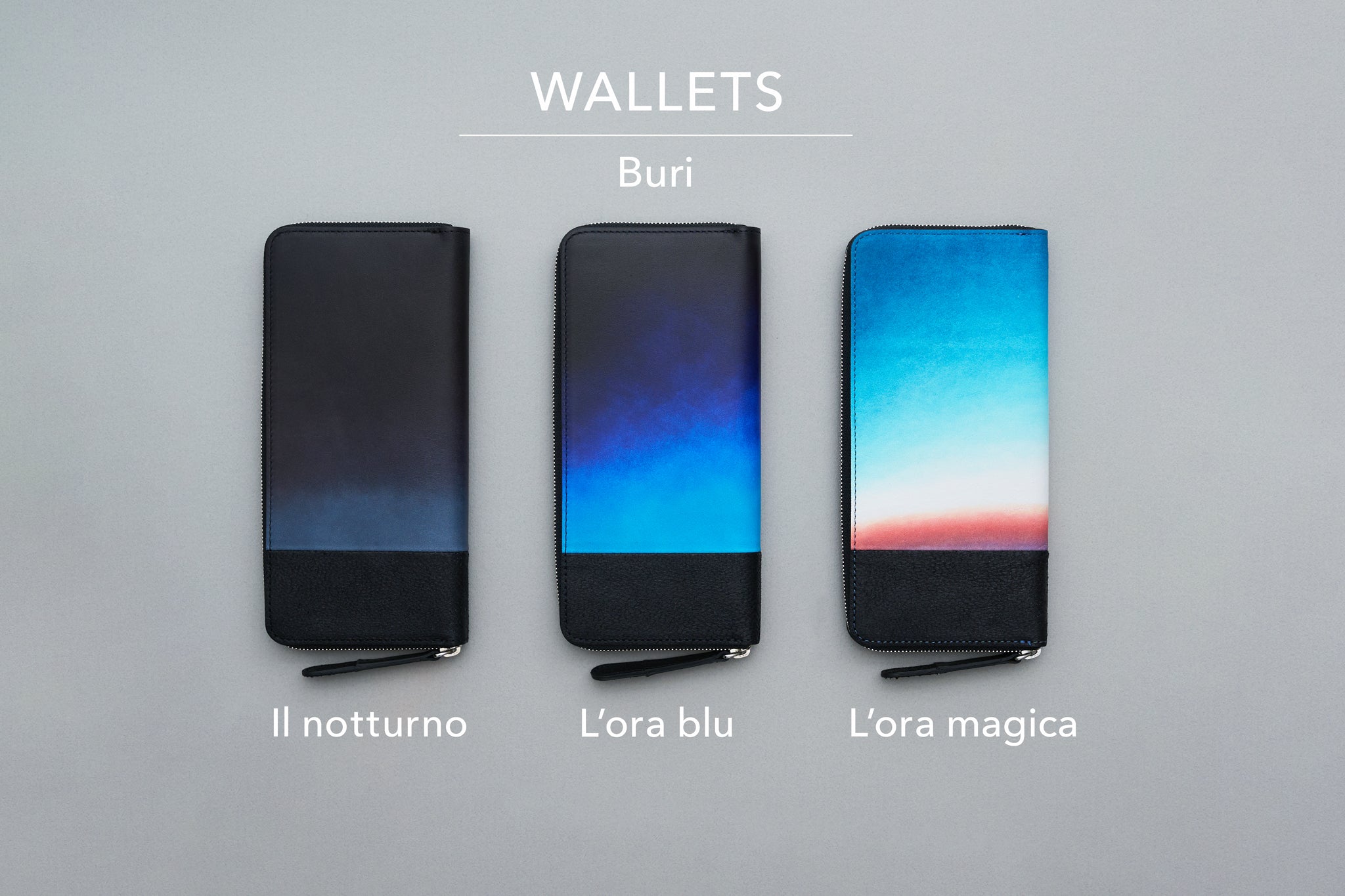 Orizzonte #01 ラウンドファスナーウォレット