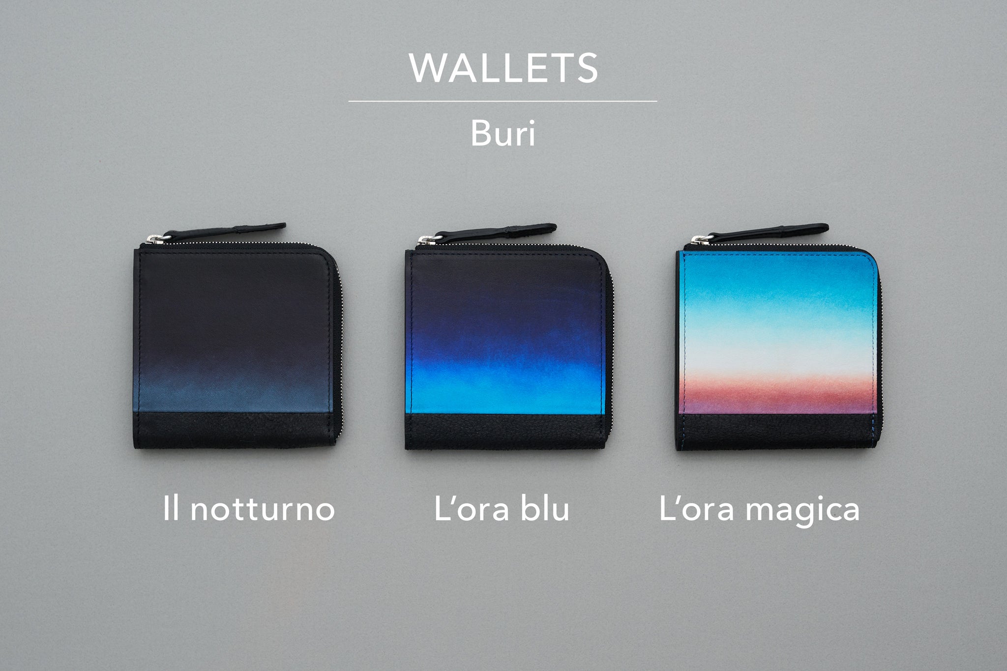 Orizzonte #04 L-zipスクエアウォレット